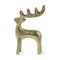 Gold Reindeer Silhouette Figurine Decorative Holiday Decor Christmas Animal Figurine 5 in H x 3.25 in L x 1.25 in W